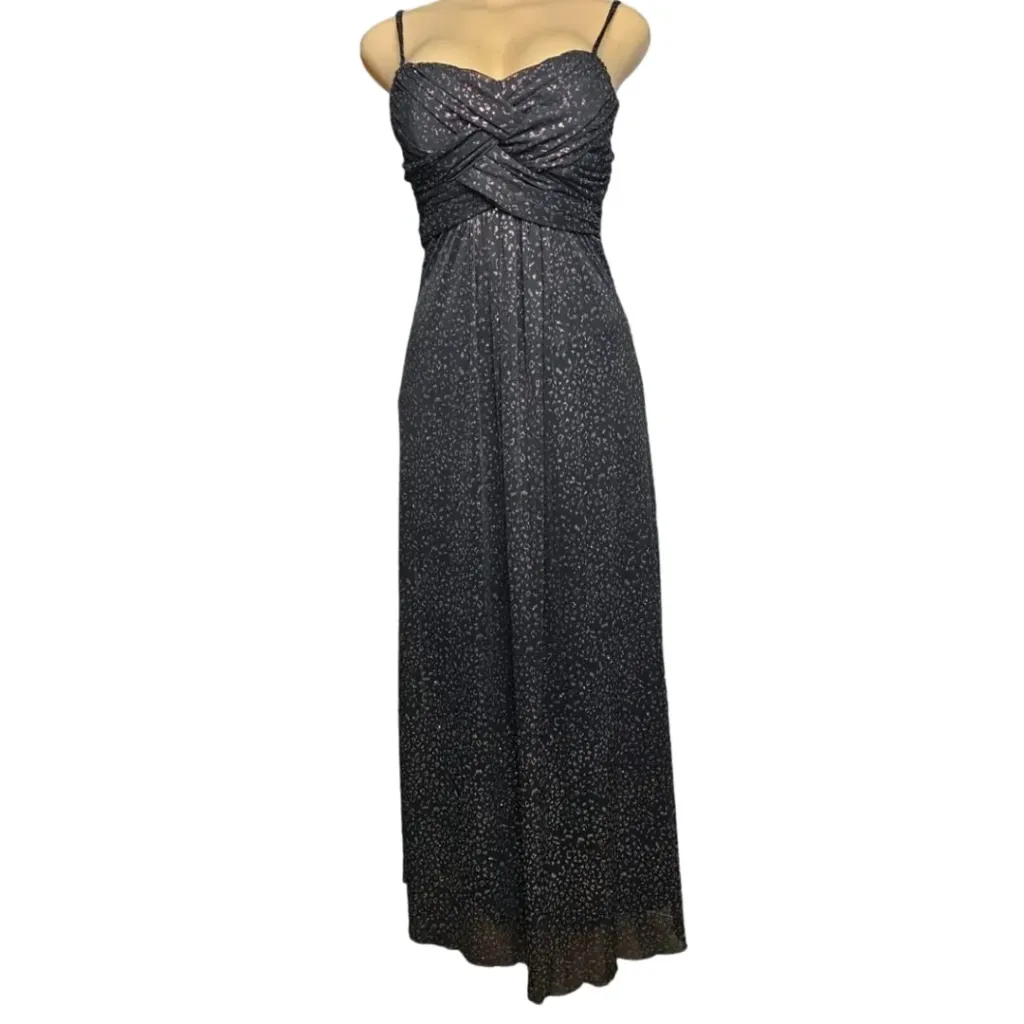 [511171] Vestido Formal Dress C Negro brillitos T S