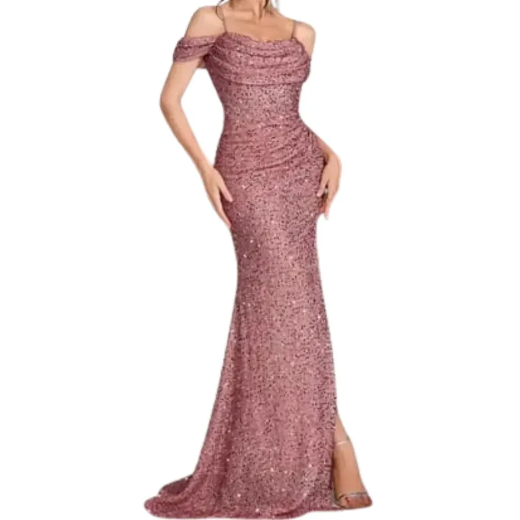 Vestido Zotena C Rosa con Lentejuelas T S