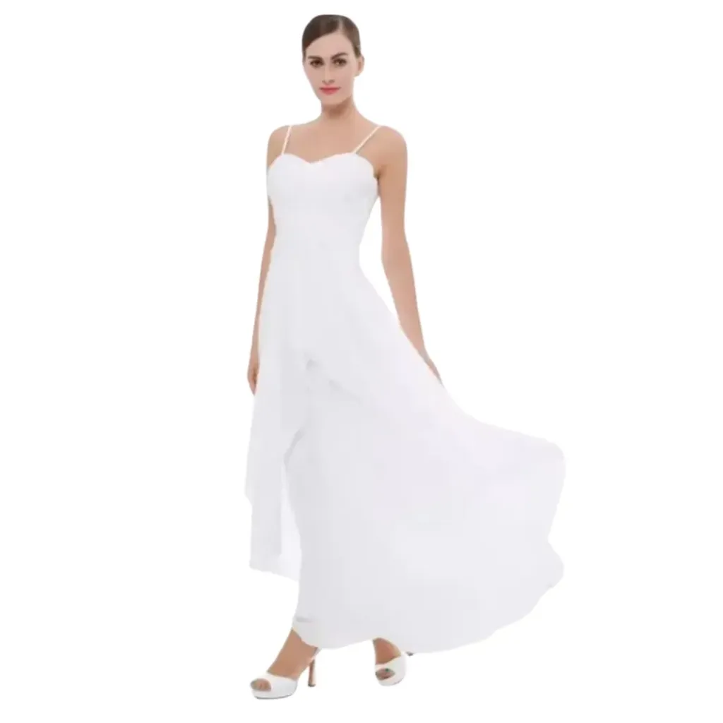 Vestido Liso Monvelli C Blanco T XL