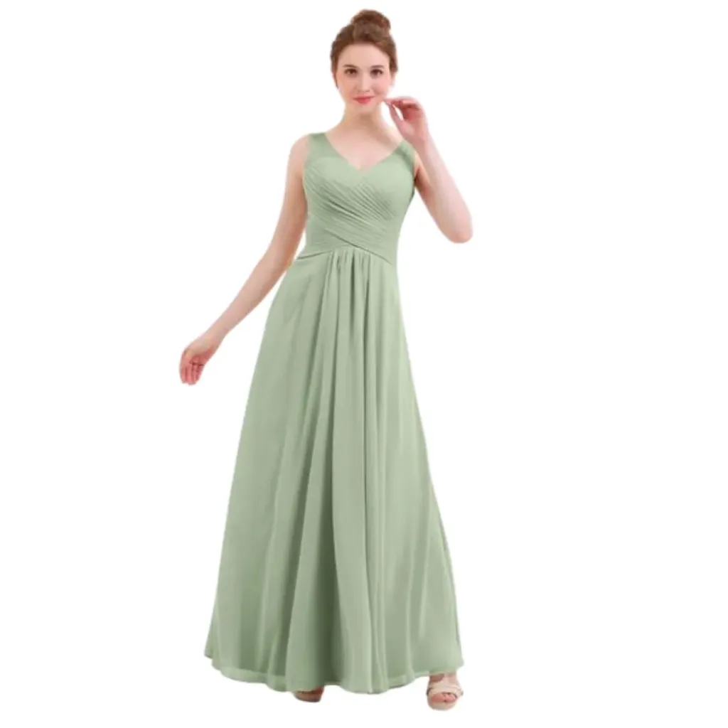 Vestido Liso Formal C Verde T XL