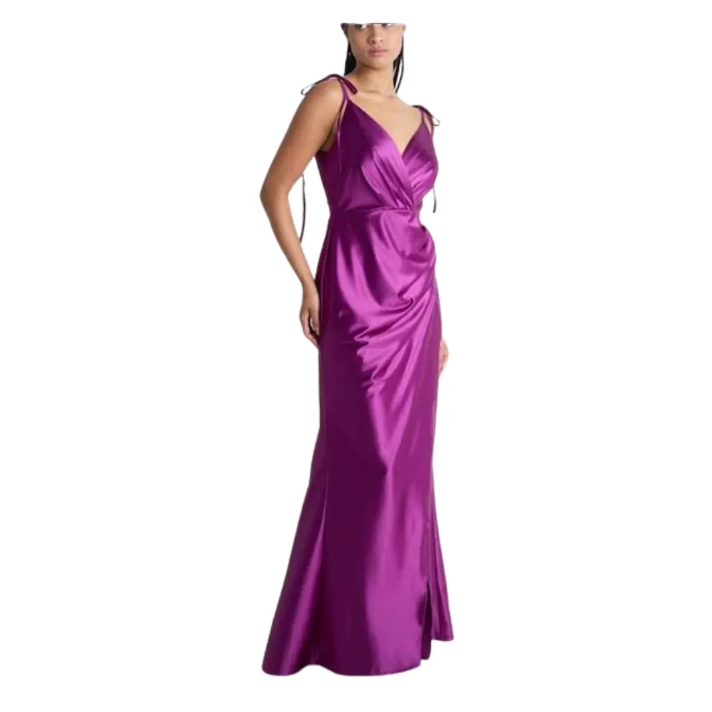 Vestido Liso Formal C Violeta T L
