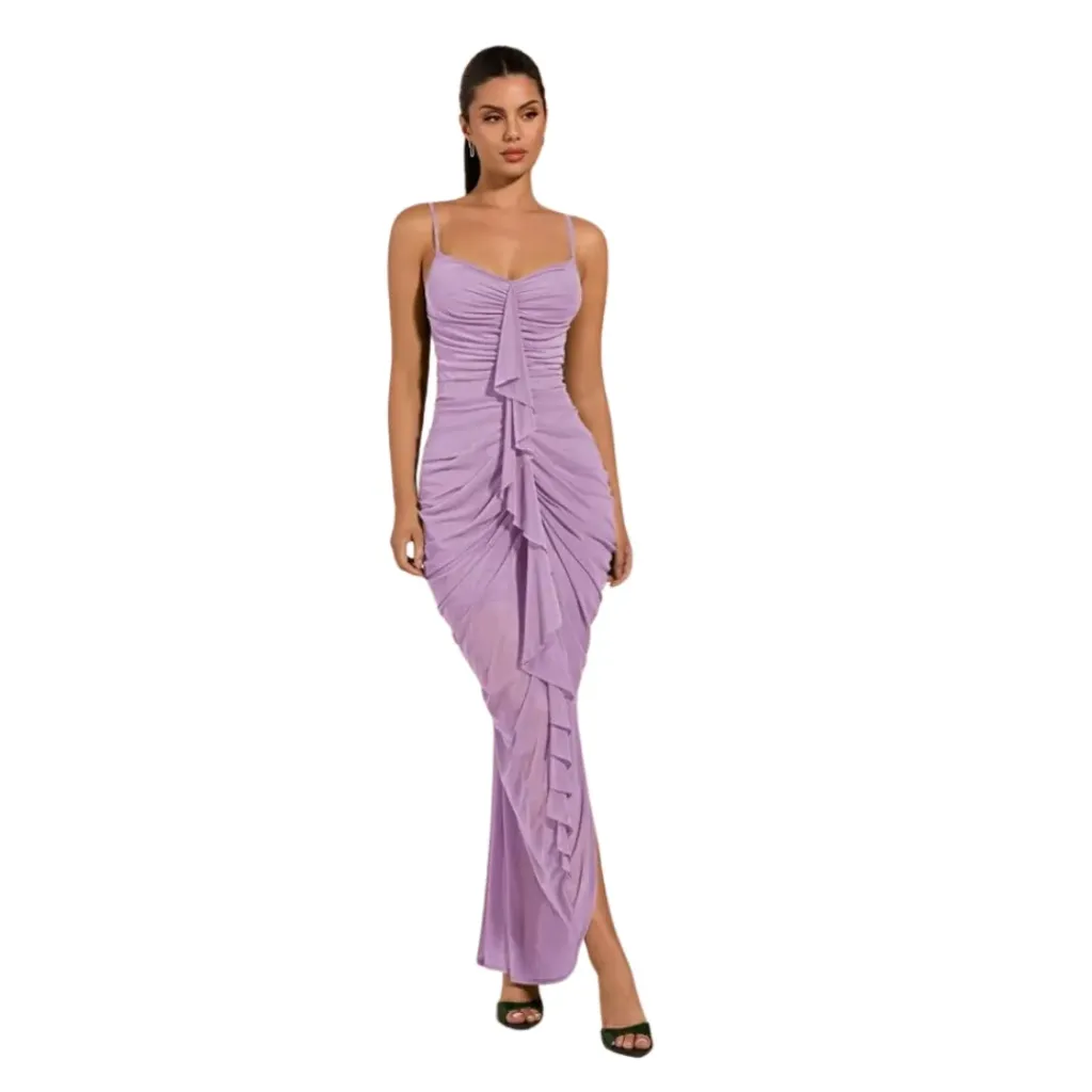 Vestido Liso Kutumai C Lila T M