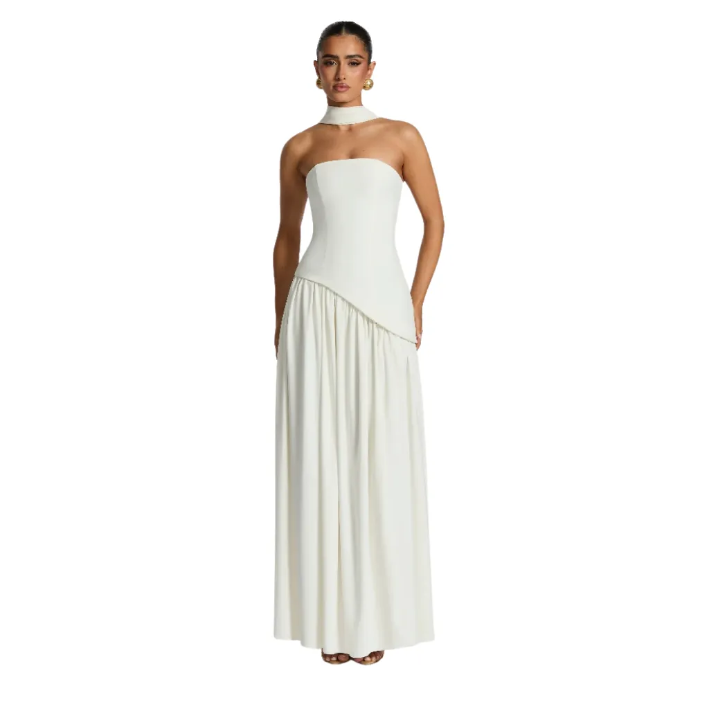 [511244] Vestido Liso Zaneta C Blanco T S