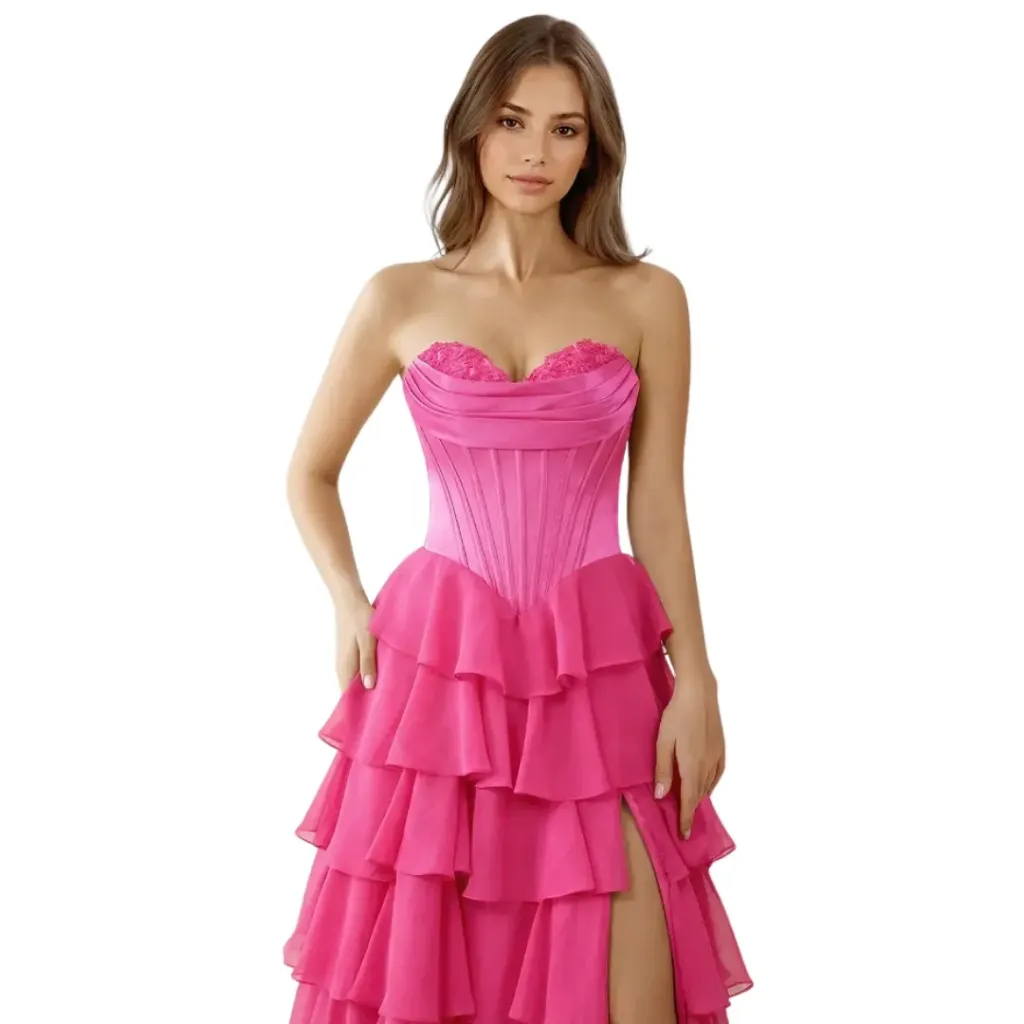 Vestido Corto Liso Inewer C Rosa T L
