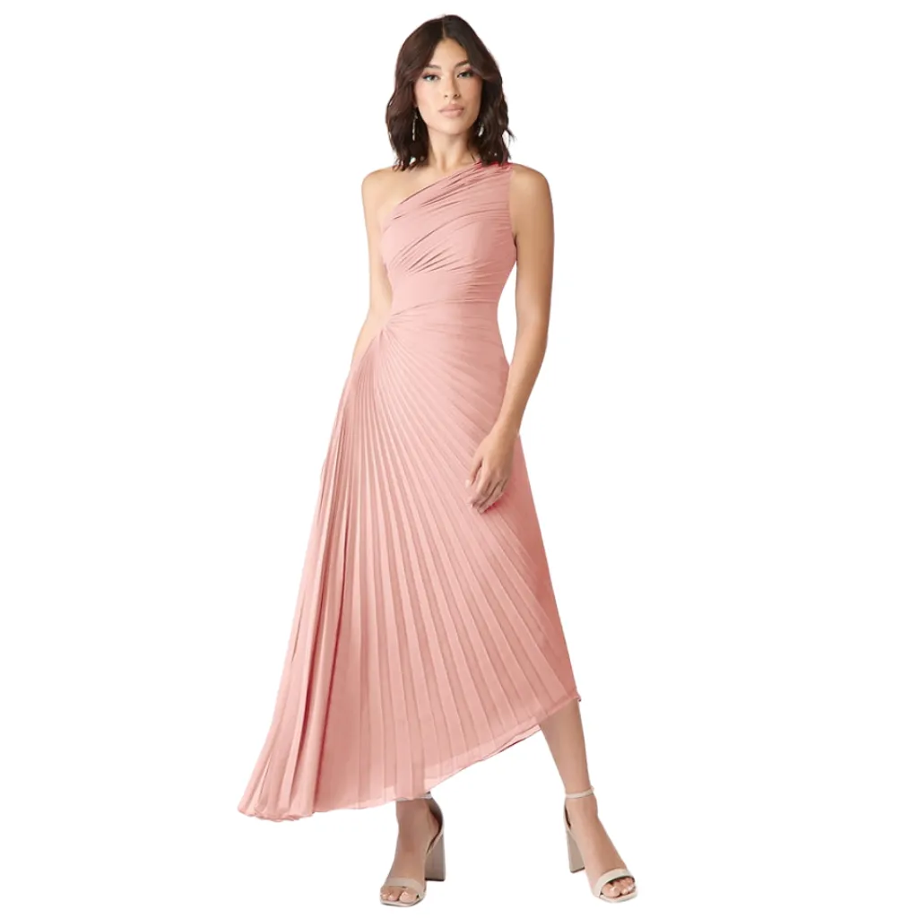 Vestido Liso Zatena C Rosa T S