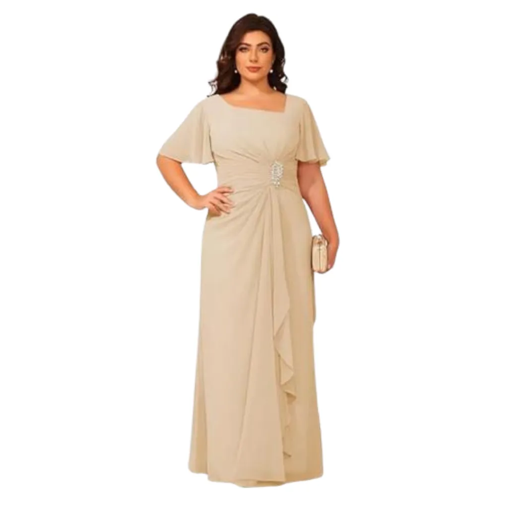 Vestido Liso Monvelli C Beige T L