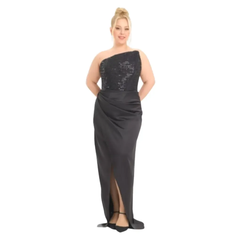 Vestido Lentejuela Kidsor C Negro T L