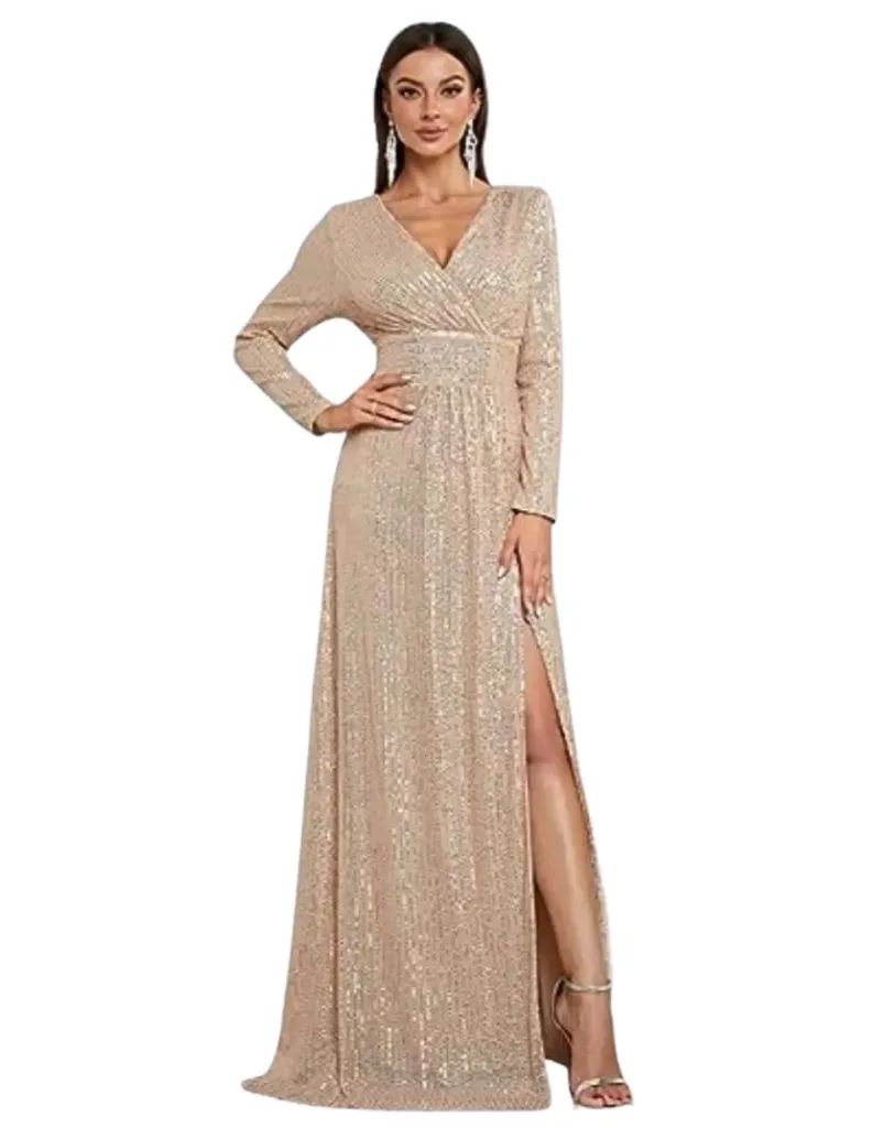 Vestido Lentejuela Giffniseti C Rosa T M