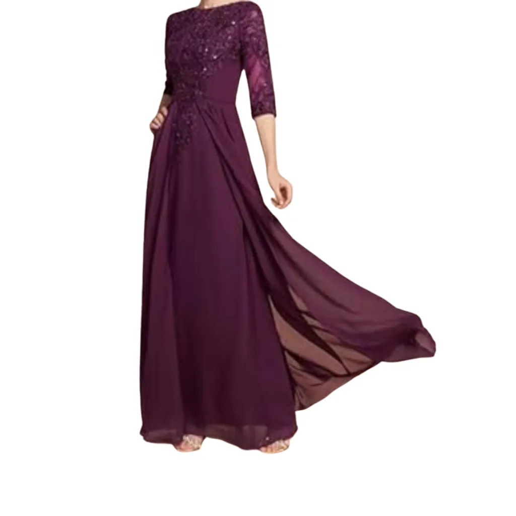 Vestido Bordado Inewer C Violeta T L