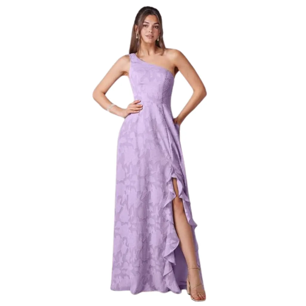 Vestido Bordado Monvelli C Lila T L