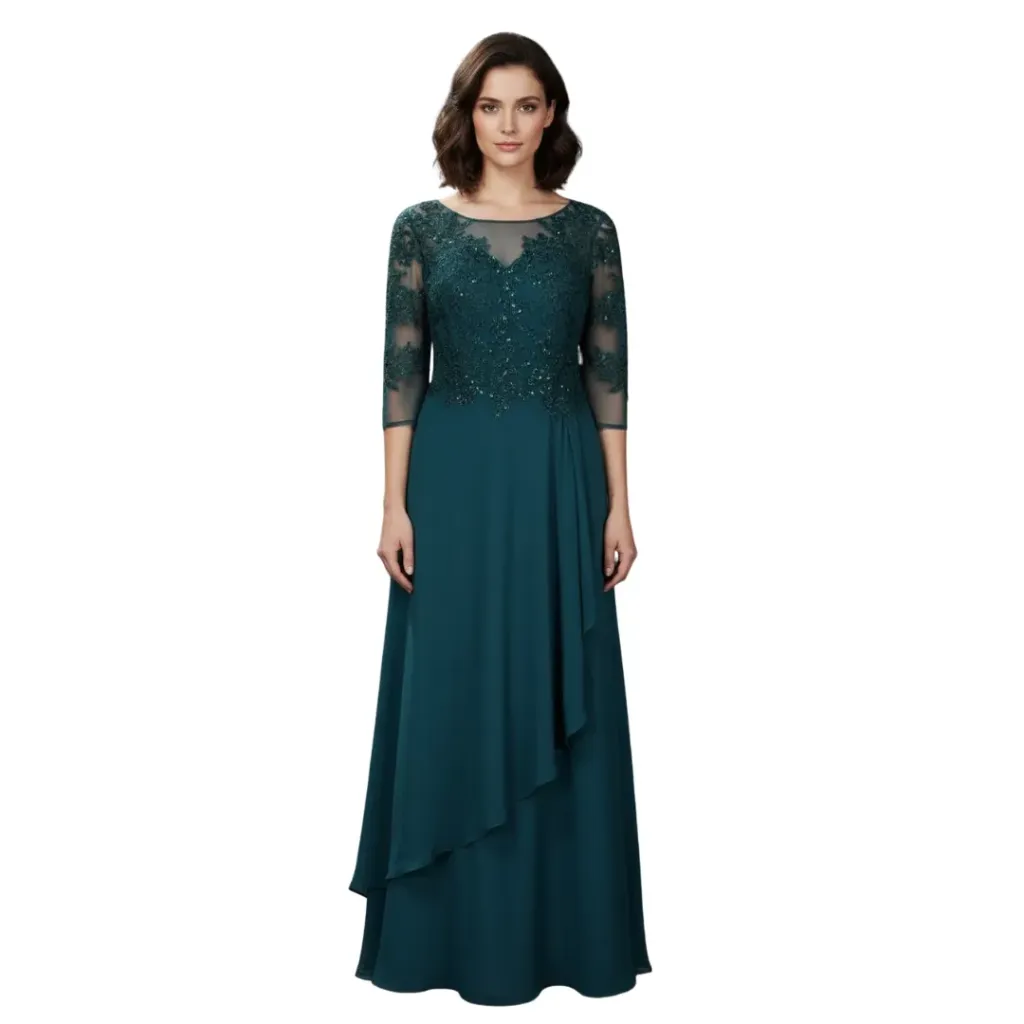 Vestido Bordado C Verde T L