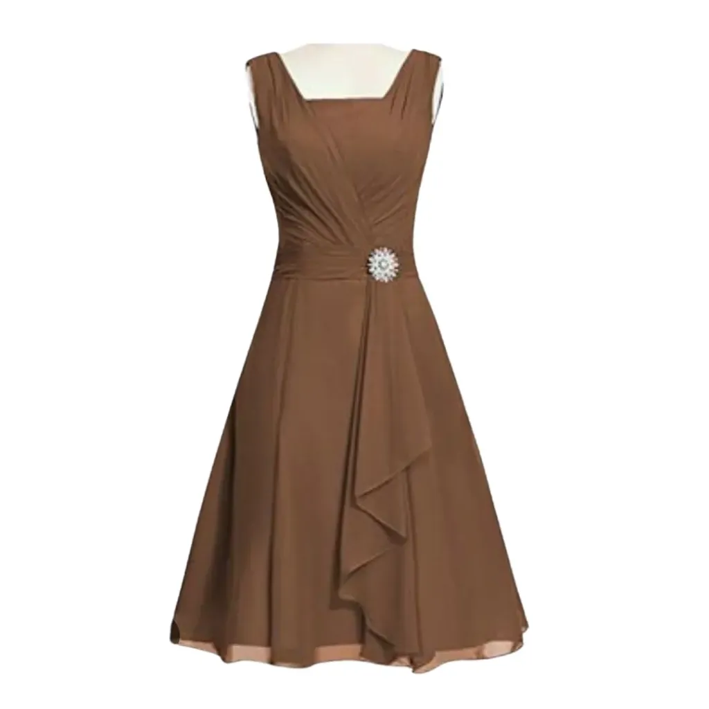 Vestido Liso Monvelli C Cafe T XXL