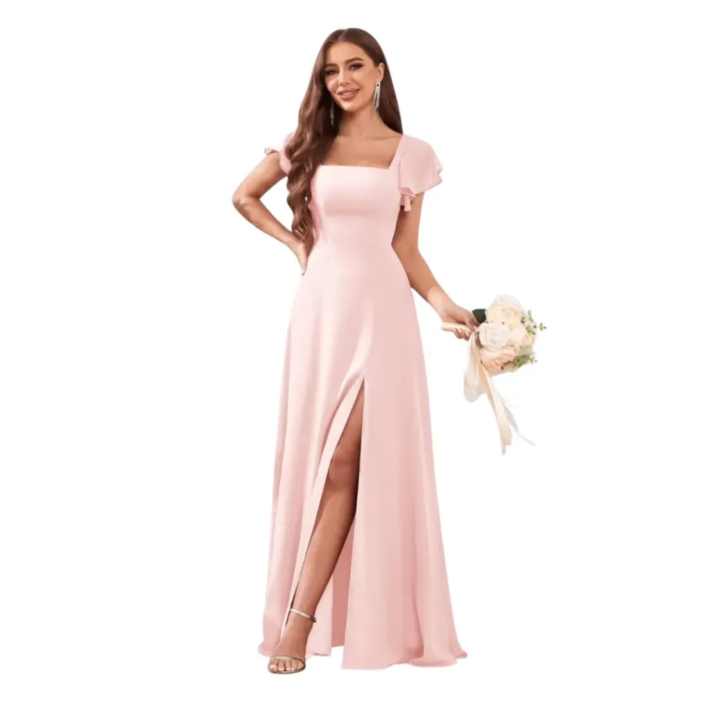 Vestido Liso Inewer C Rosa T L