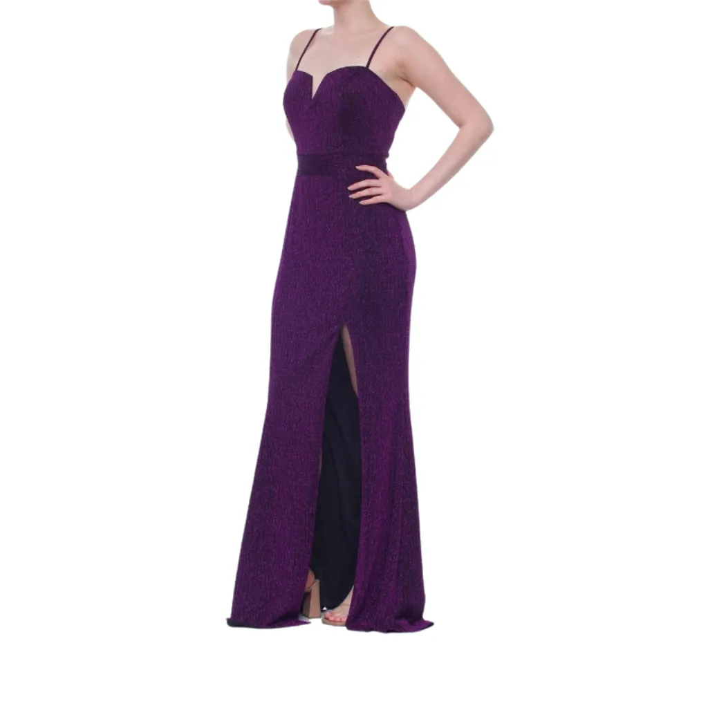 [511371] Vestido Brilloso Formal C Violeta T S