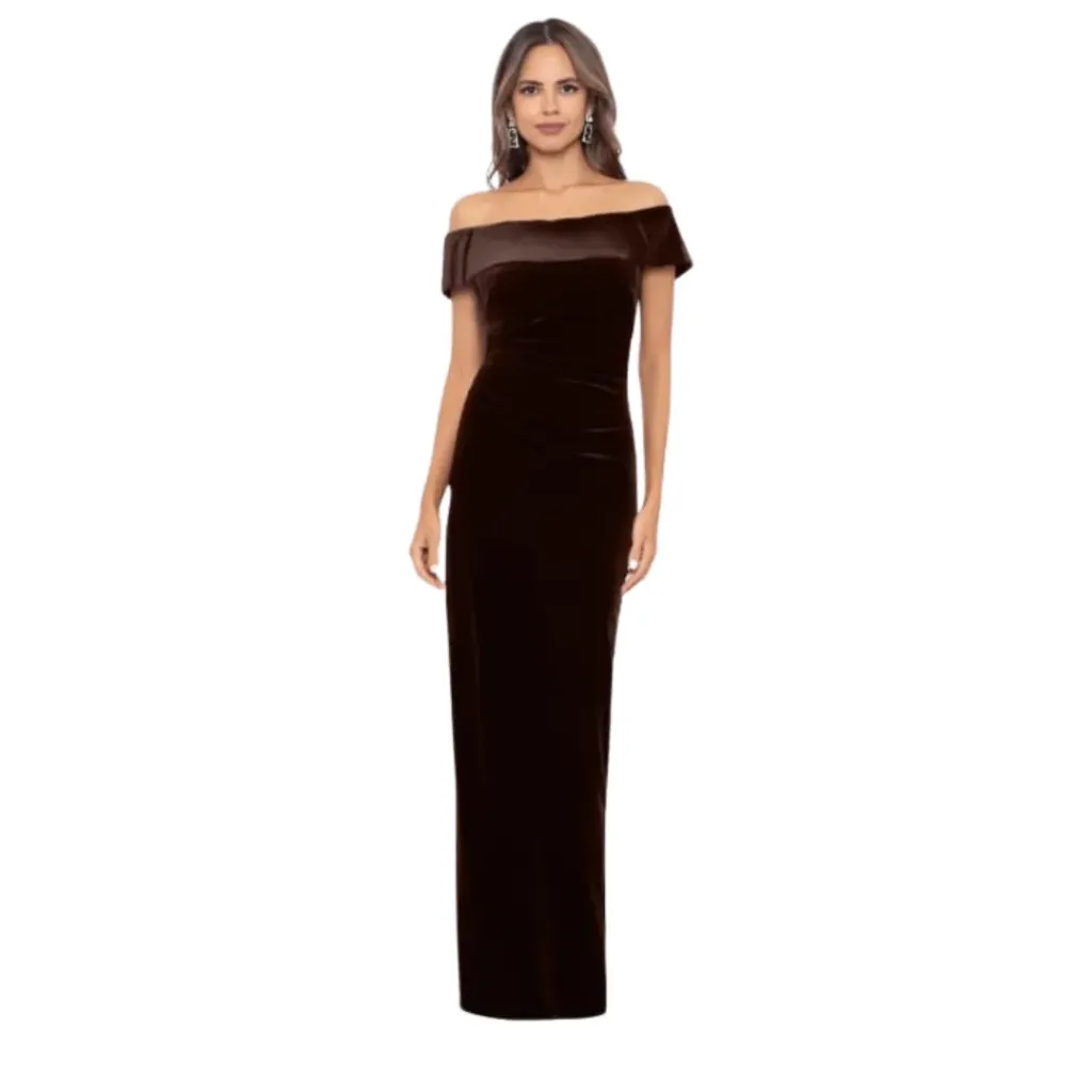 [511382] Vestido Monvelli C Cafe terciopelo T L