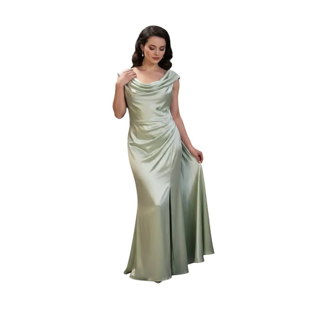 [511420] Vestido Formal Dress C Verde Olivo T XL
