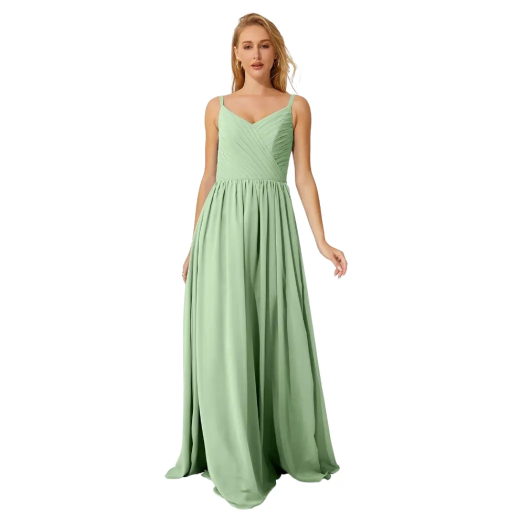 Vestido Liso Formal C Verde T XL