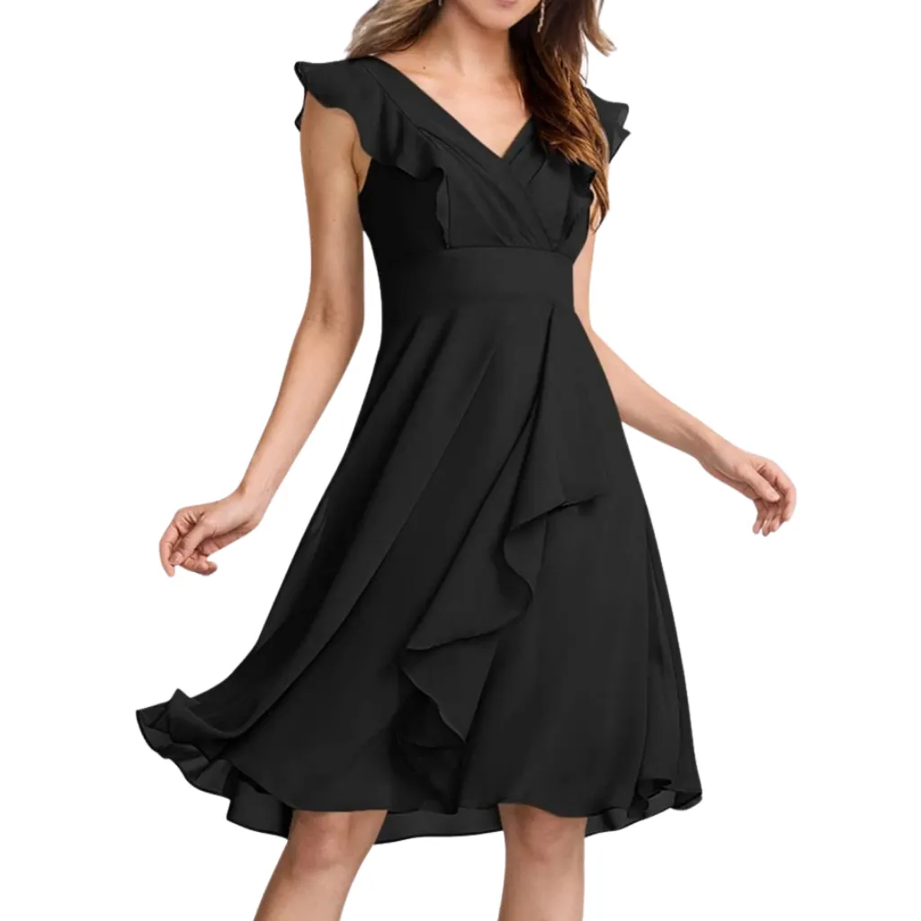 Vestido Corto Monvelli C Negro T L