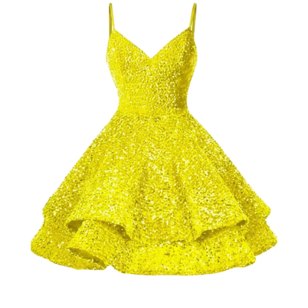 Vestido Corto Zatena C Amarillo T XL