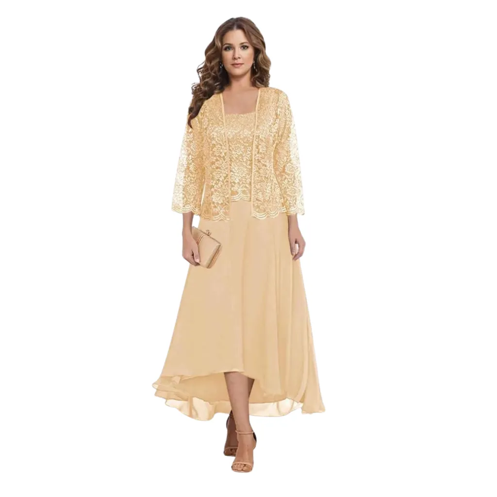 [511505] Vestido Lentejuelas Formal C Beige T M