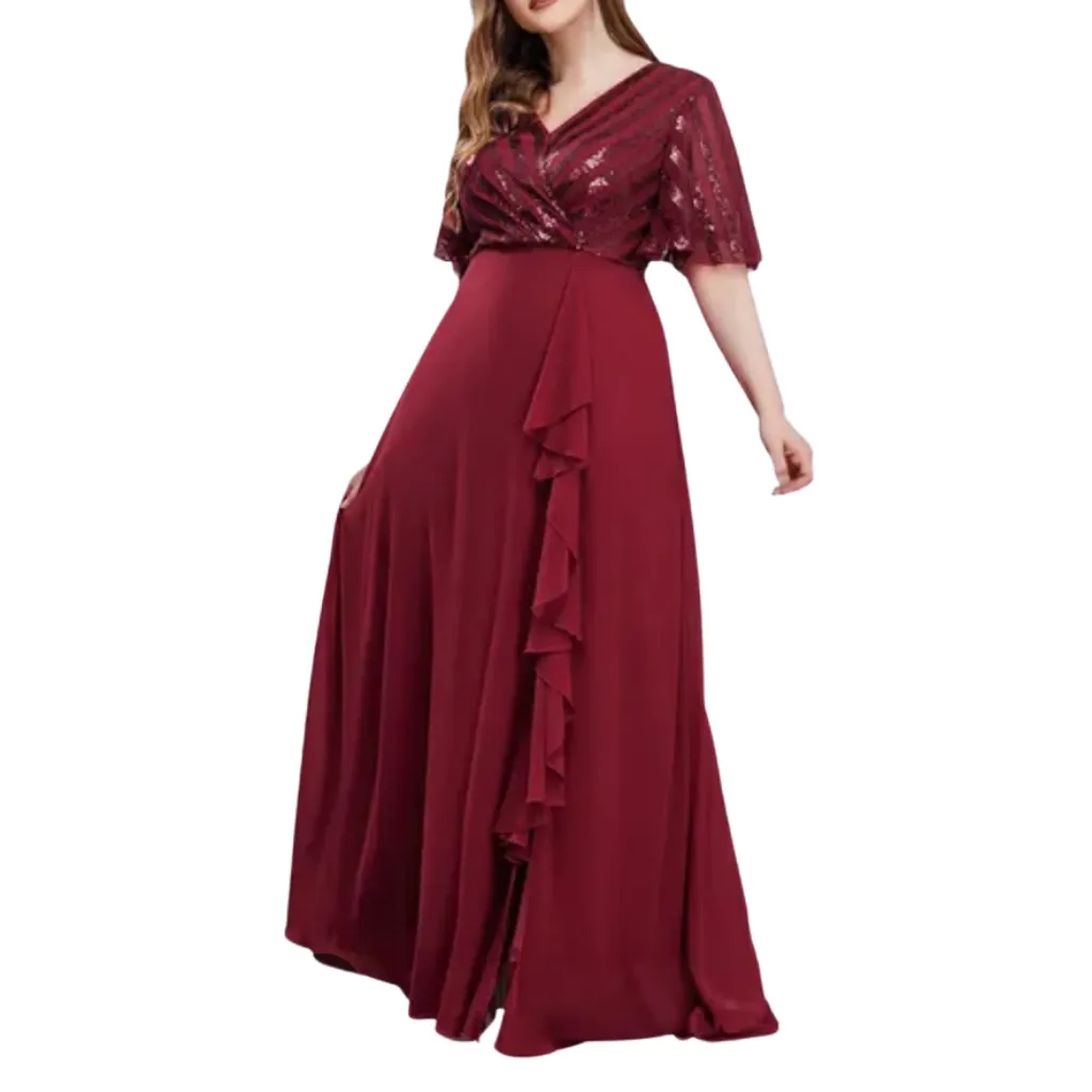 Vestido Bordado C Vino T M