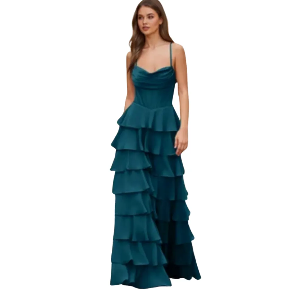 [511533] Vestido Liso Formal C Azul Marino T S