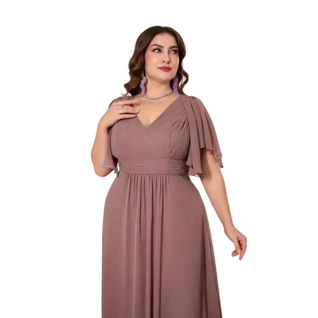 [511535] Vestido Corto Liso Monvelli C Morado T L