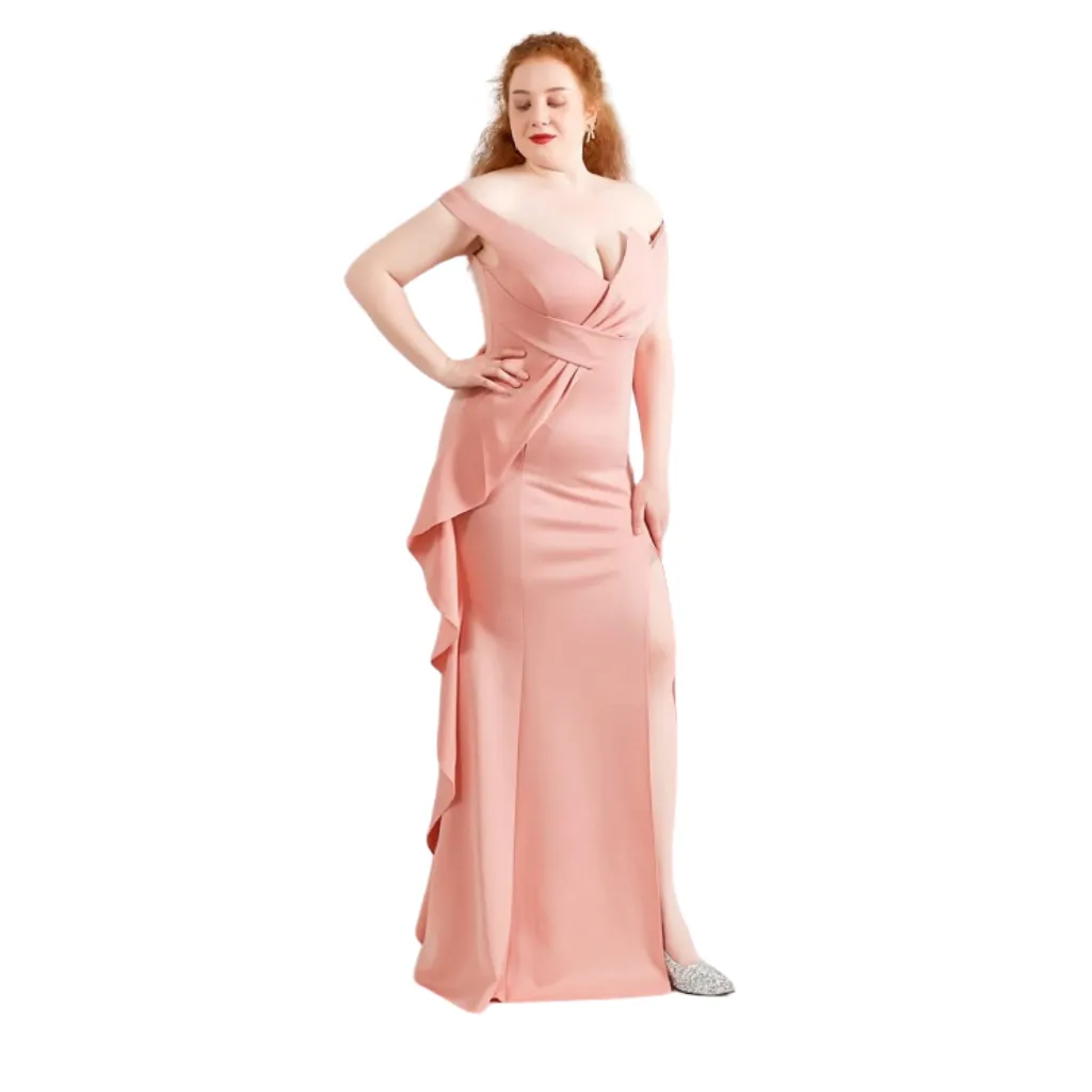 [511540] Vestido Formal Dress C Palo de rosa T L