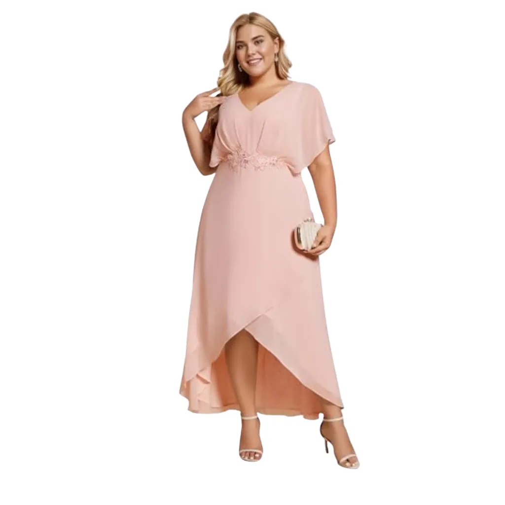 [511553] Vestido Formal Dress C Palo de rosa T XXL