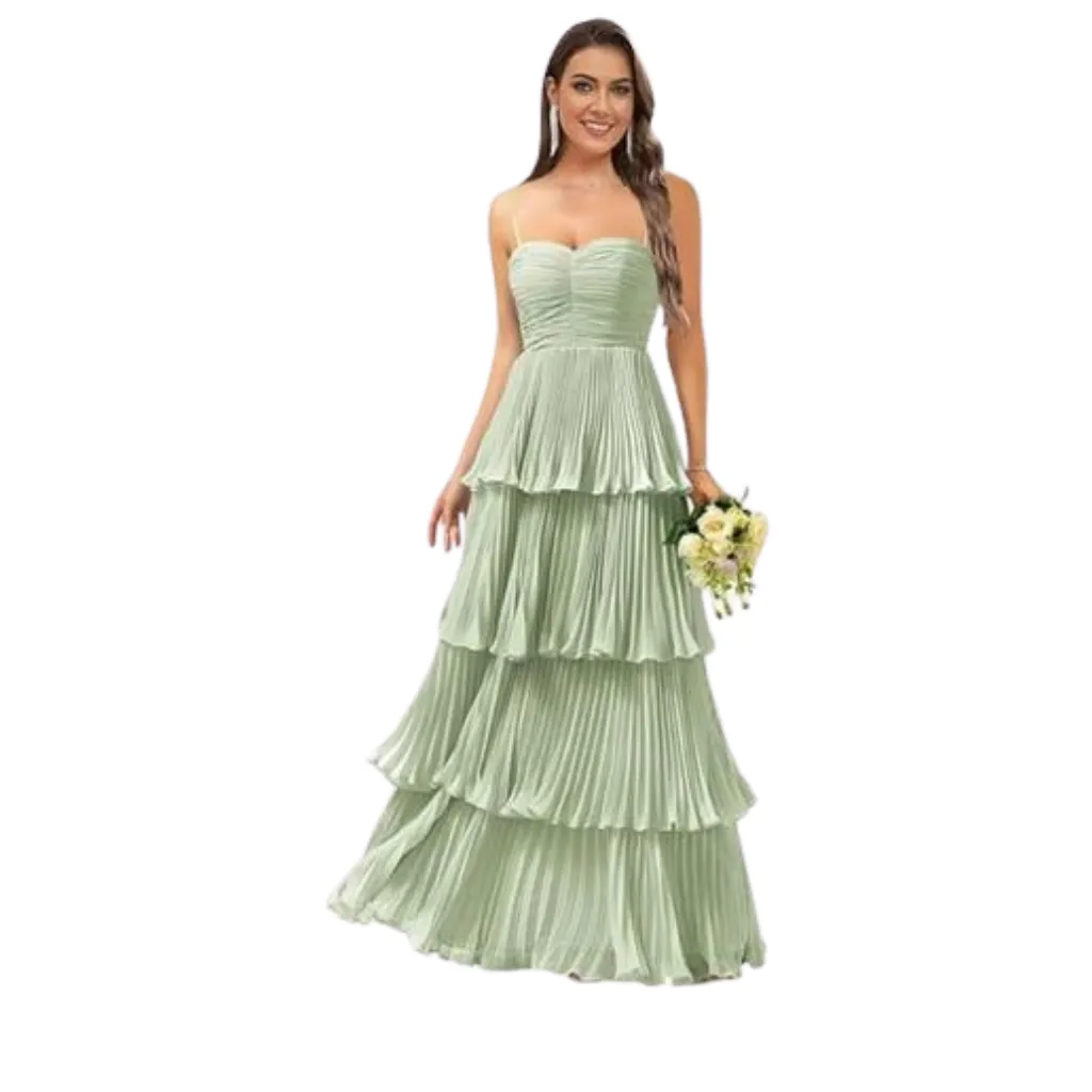 Vestido Formal Dress C Verde olivo T L
