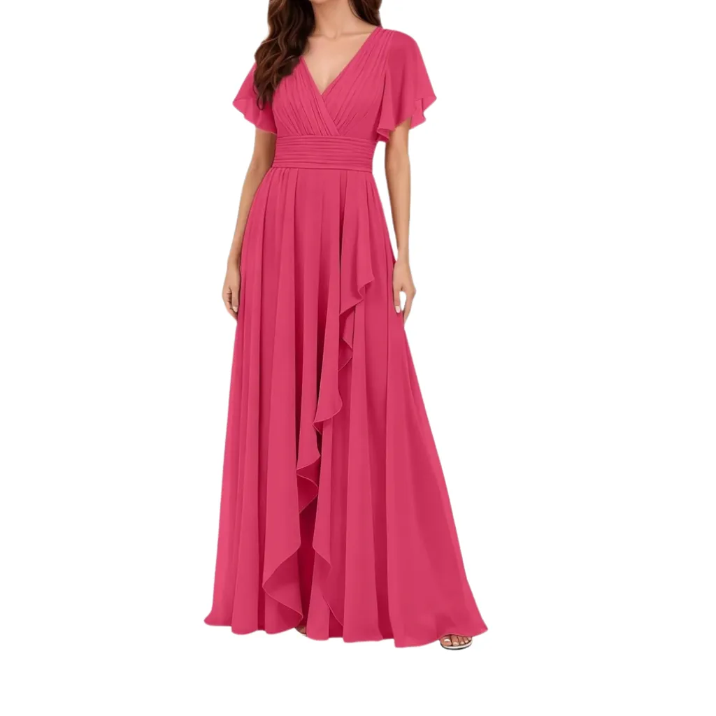 Vestido Liso Zatena C Rosa T S