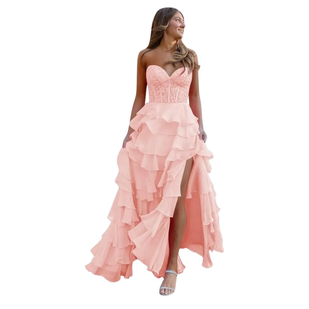 [511564] Vestido Liso Zatena C Salmon T S