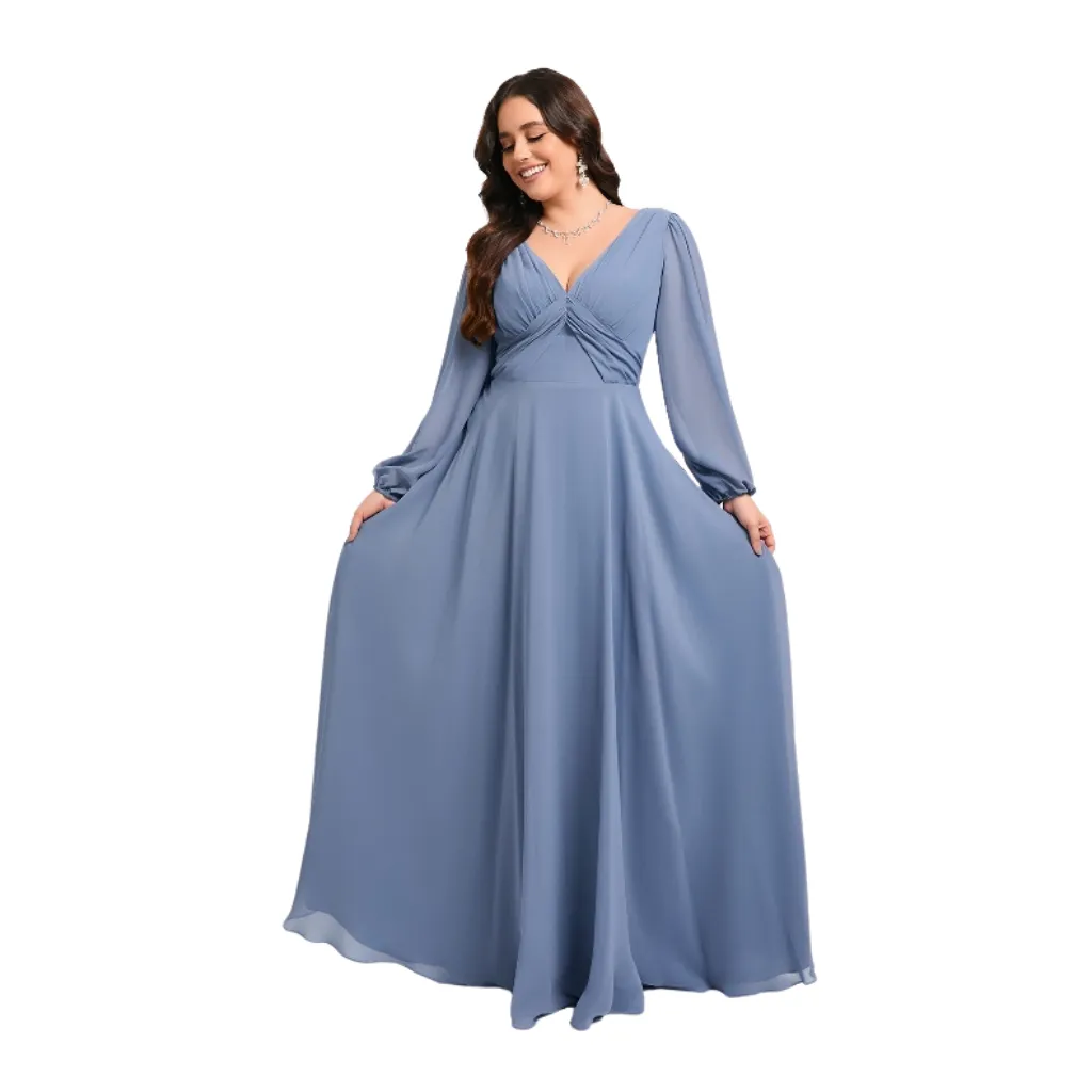[511577] Vestido Liso C Azul T XL