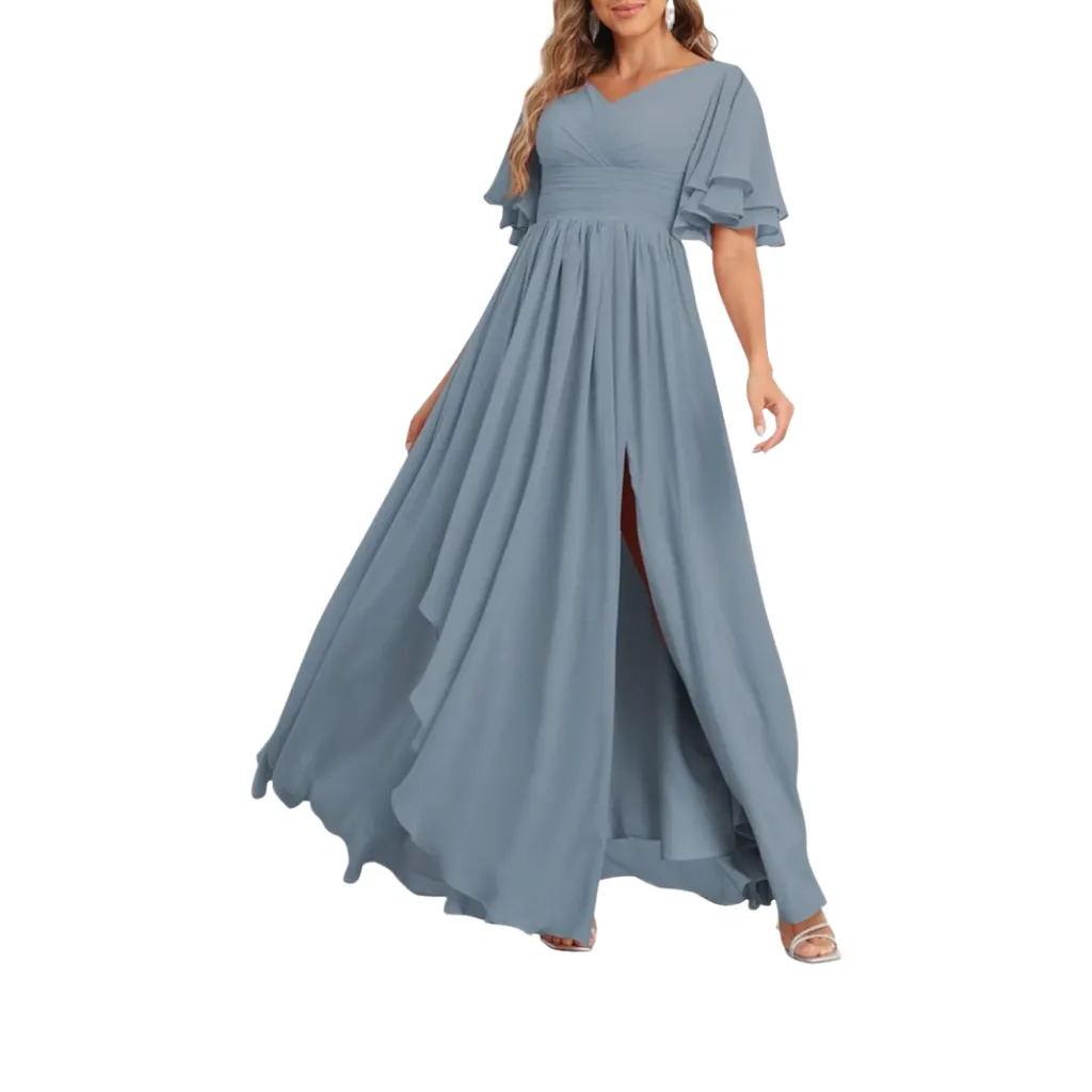[511587] Vestido Liso C Azul T XXXL