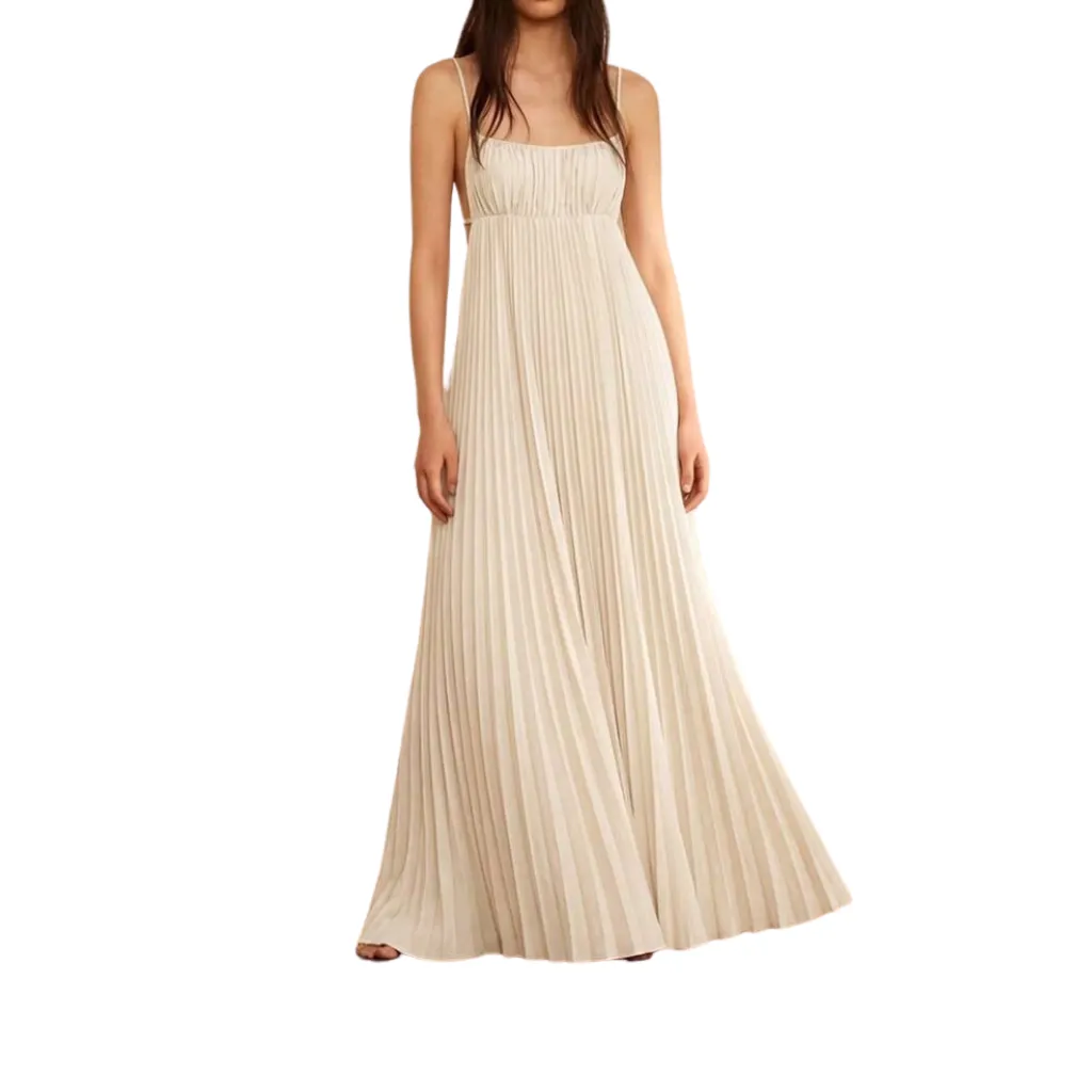 [511589] Vestido Liso Formal C Crema T L