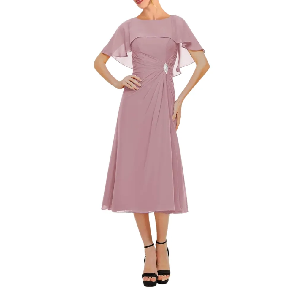 [511591] Vestido Liso Formal C Rosa T L