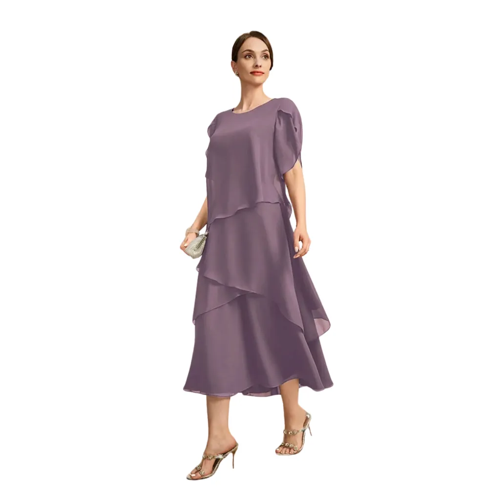 [511607] Vestido Liso C Morado T XXL
