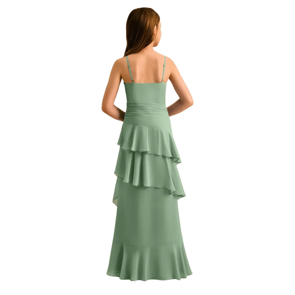 Vestido Liso Formal C Verde T M