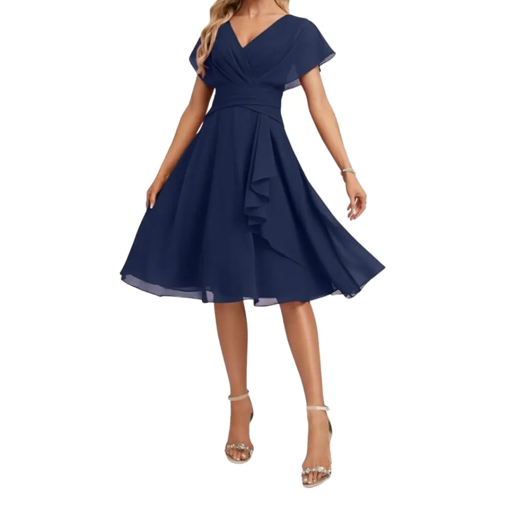 Vestido Liso Weinaze C Azul Marino T L
