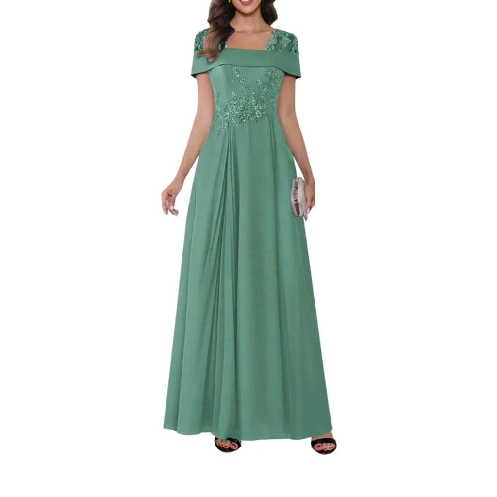 [511631] Vestido Bordado Formal C Verde T XXL