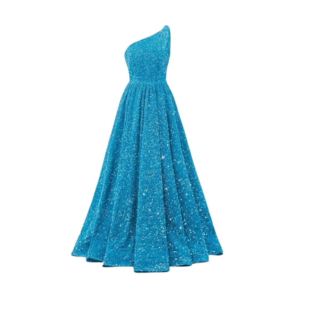 [511652] Vestido Lentejuelas Formal C Azul T M