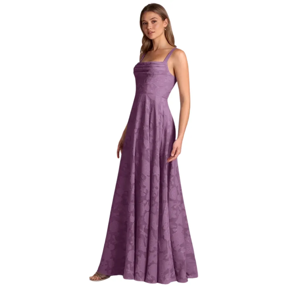 Vestido Bordado Formal C Violeta T M