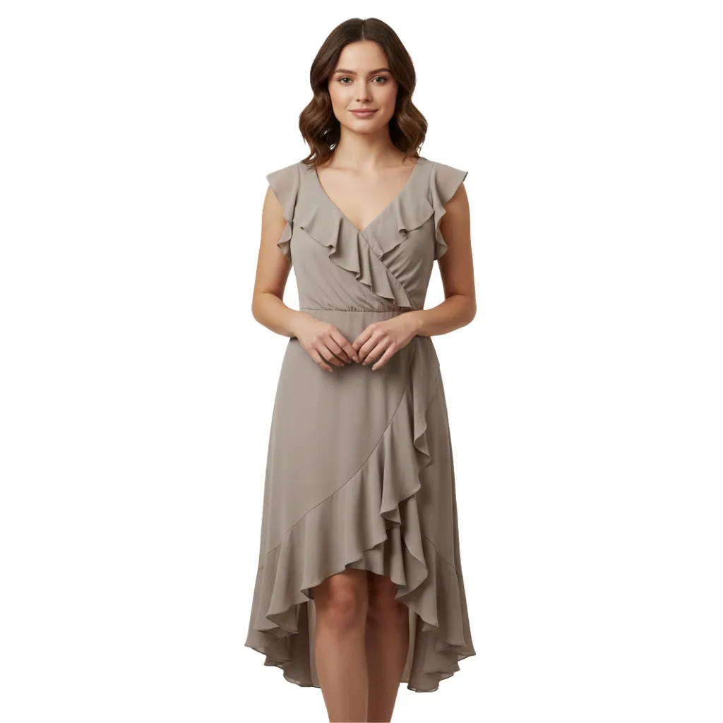 Vestido Liso C Cafe T XL