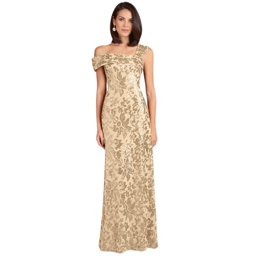 [511743] Vestido Lentejuelas C Dorado T XL