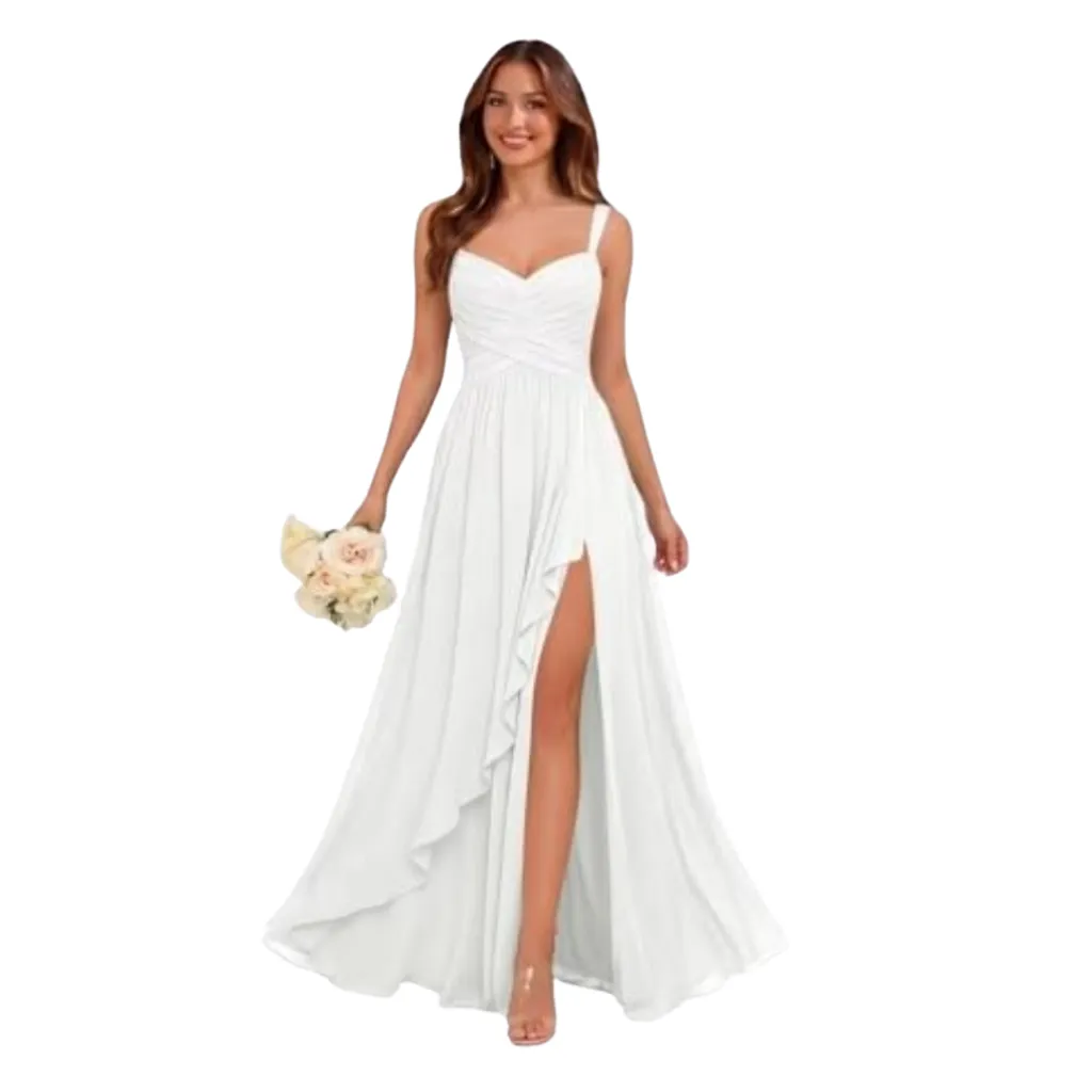 [511769] Vestido Liso Formal C Blanco T M