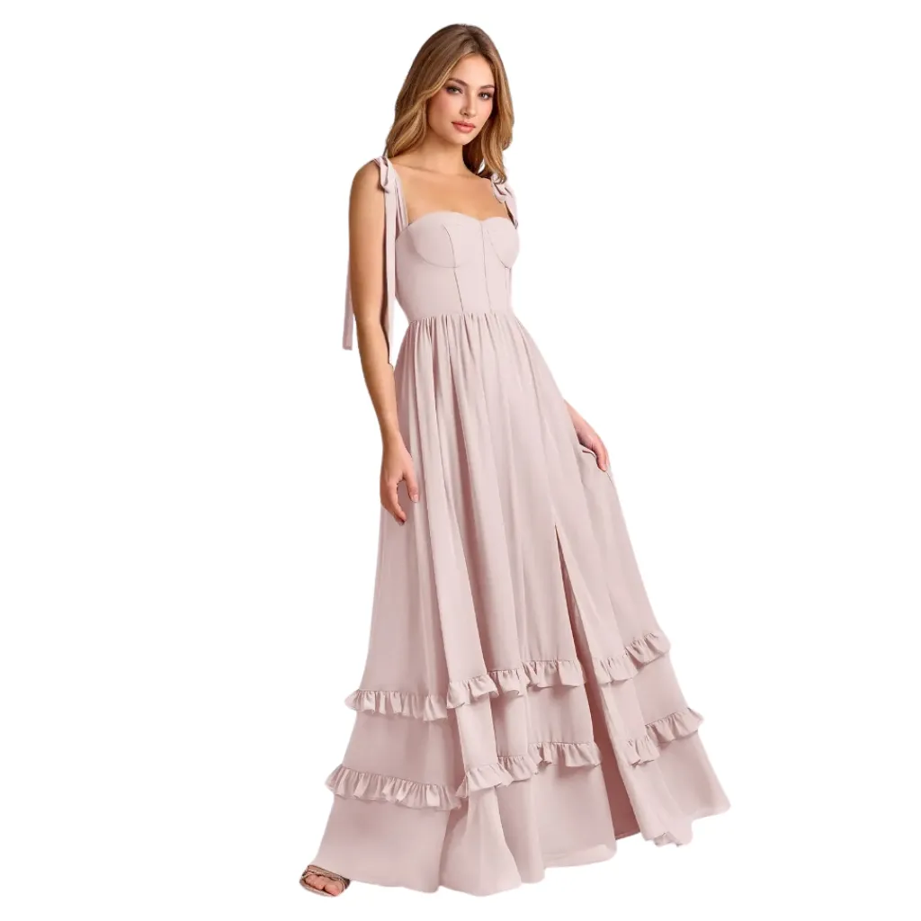 [511773] Vestido Liso Formal C Rosa T XL