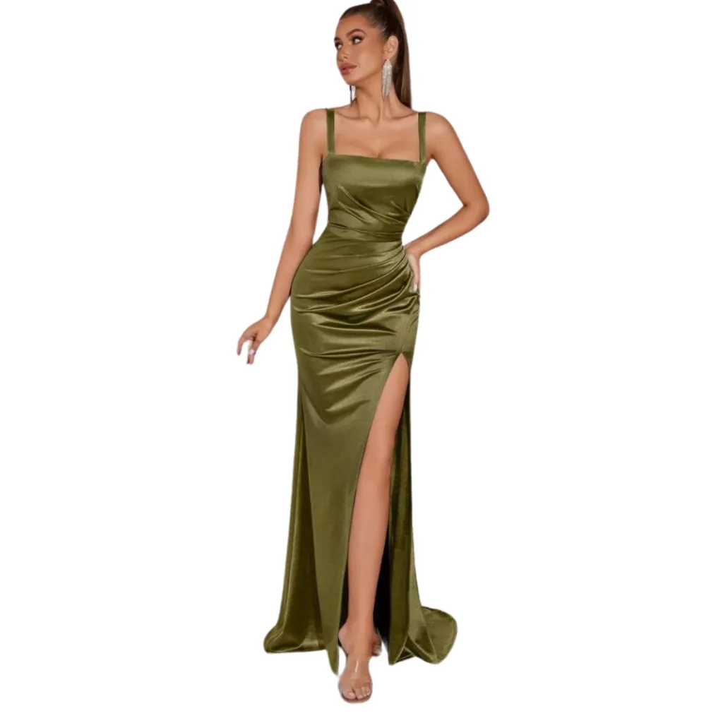 [511775] Vestido Liso Formal C Verde T M