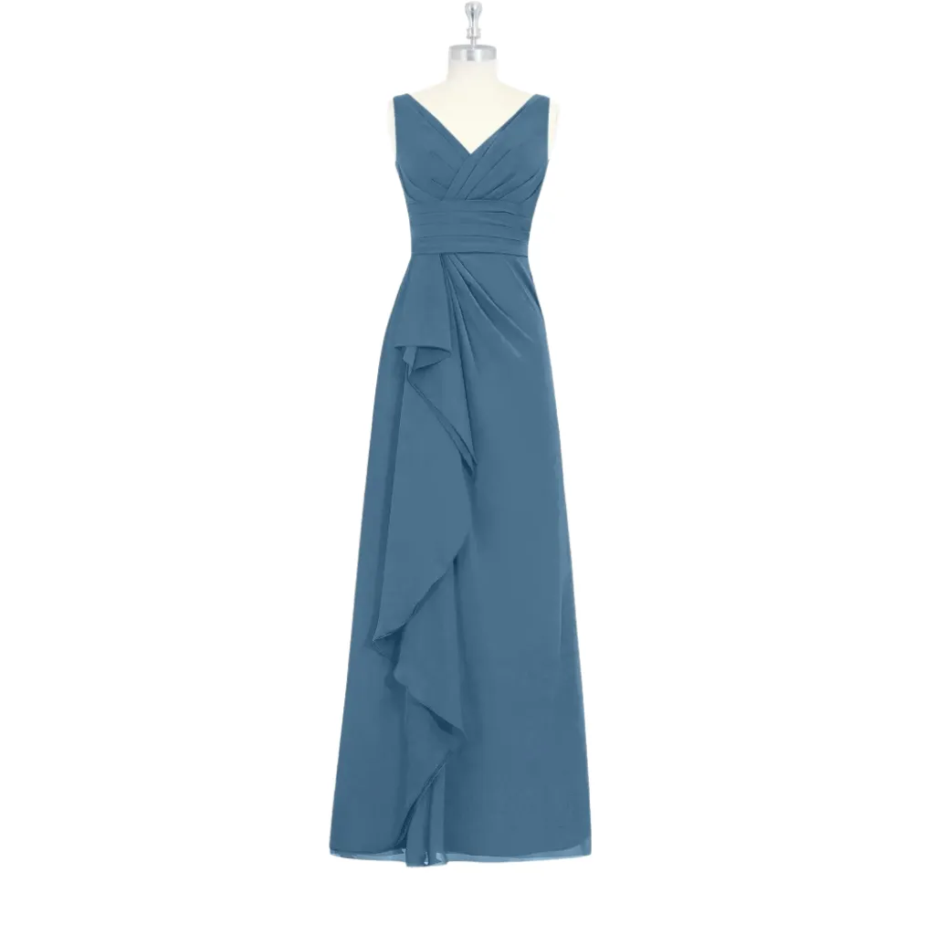 [511778] Vestido Liso Formal C Azul Marino T S