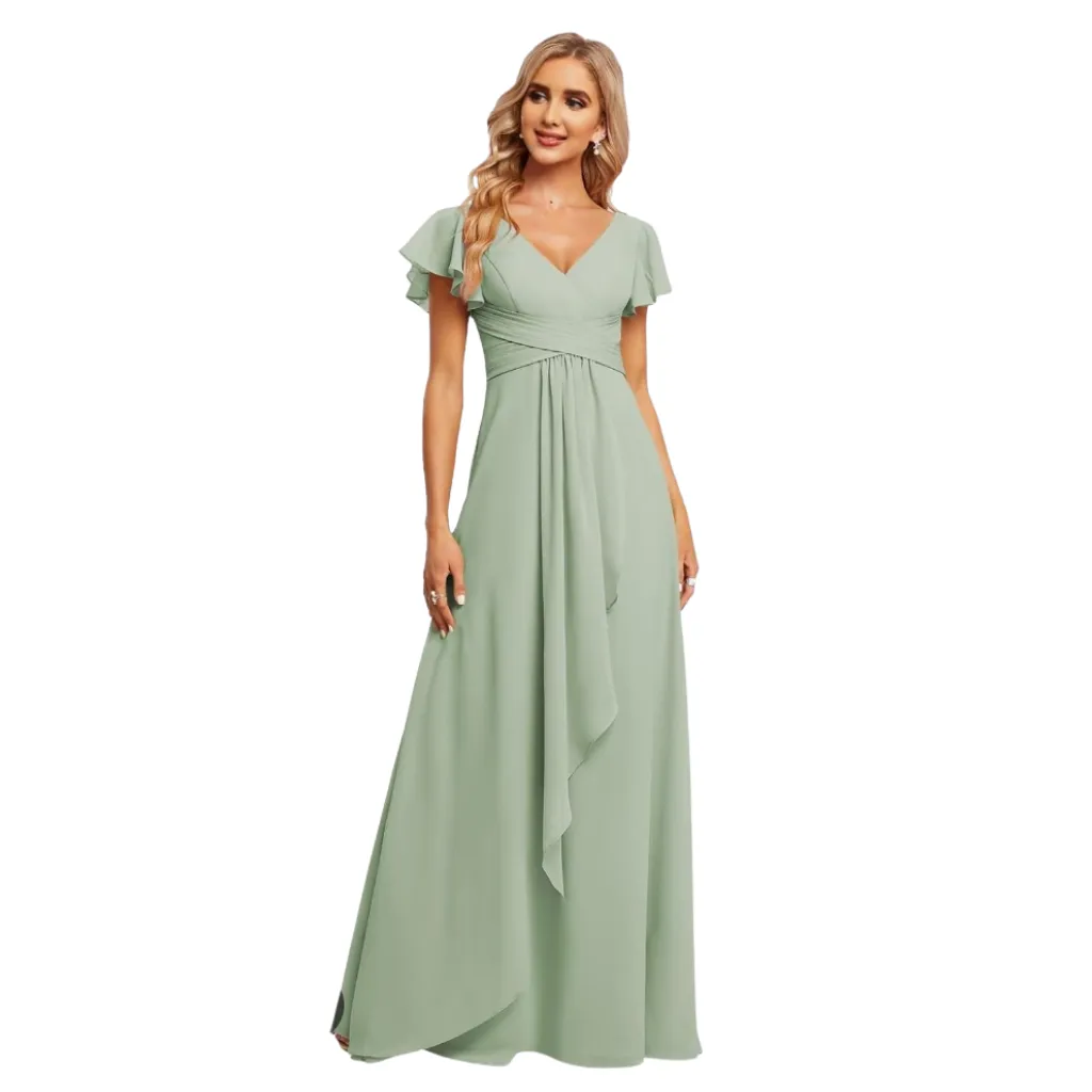 [511781] Vestido Liso Dress C Verde T S