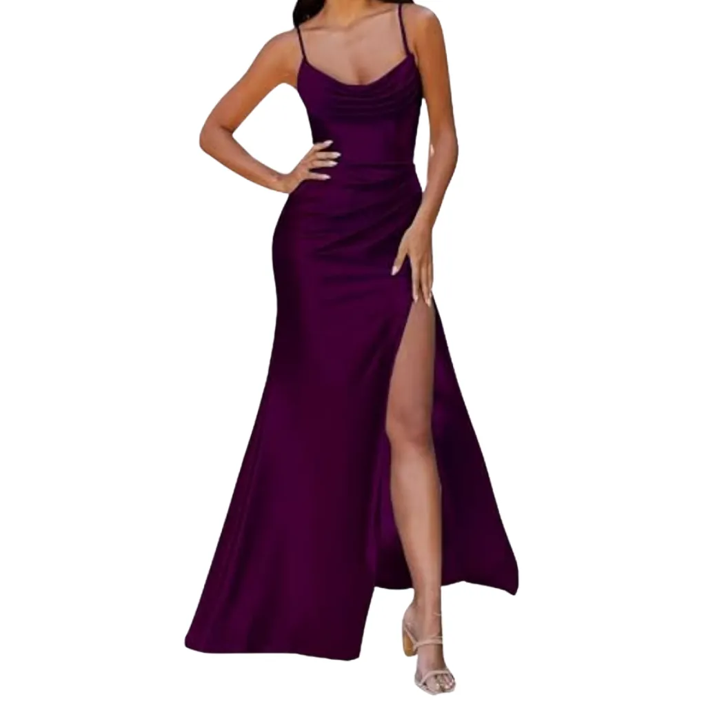 Vestido Liso Formal C Violeta T M